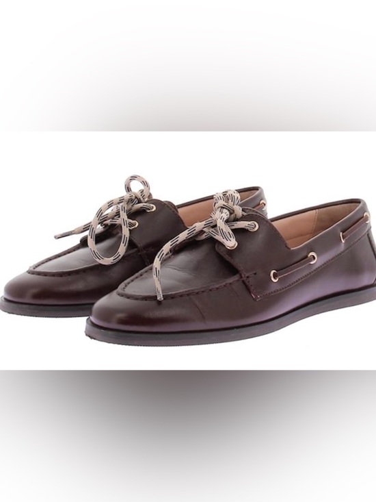 J. Crew Shoes - J. Crew Women's Dark Brown Leather Boat Loafers with Cream Lace Detail